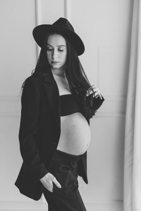 Estilo despojado para ensaio no estúdio'