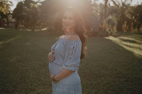 Inspiração de ensaio de gestante externo'