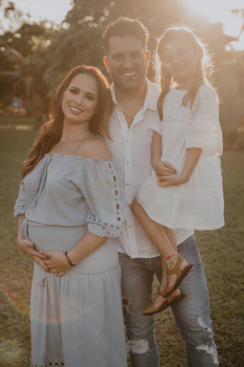 Ensaio em família no por do sol'