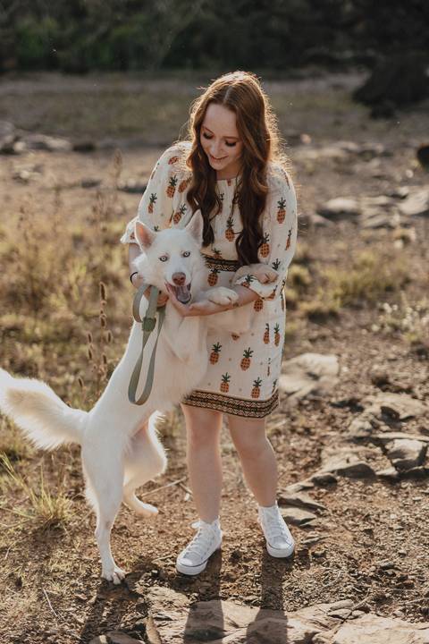 Ideia de foto criativa com cachorro'