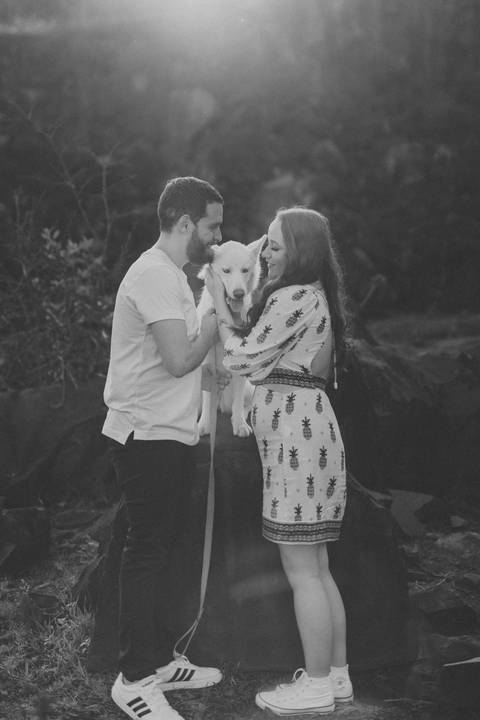 Fotos de casal com cachorro'