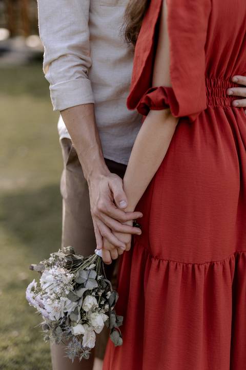 Foto de detalhe para ensaio pré wedding '