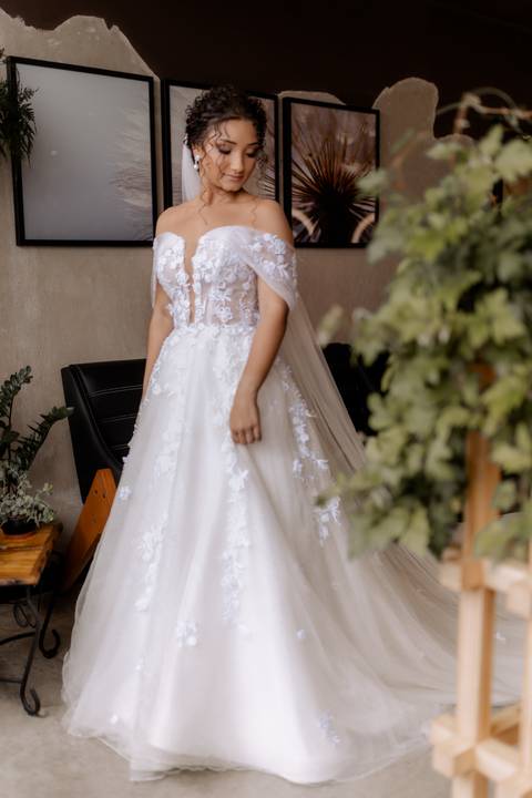 inspiração de noiva para casamento clássico de dia'