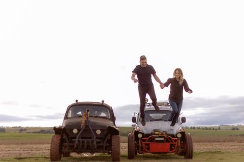 fotos criativas para casais em ensaio pré wedding '