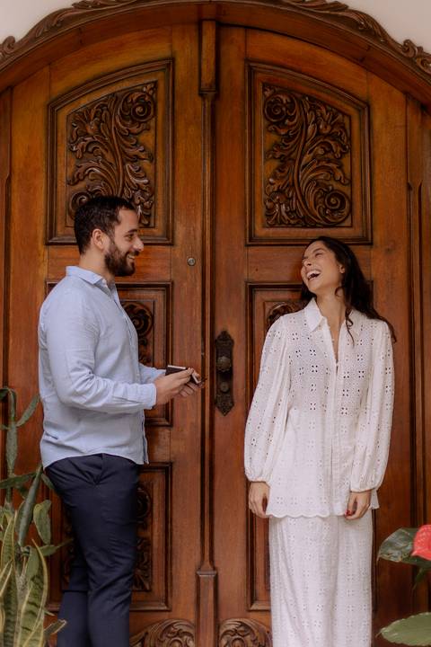 pedido de casamento em ensaio'