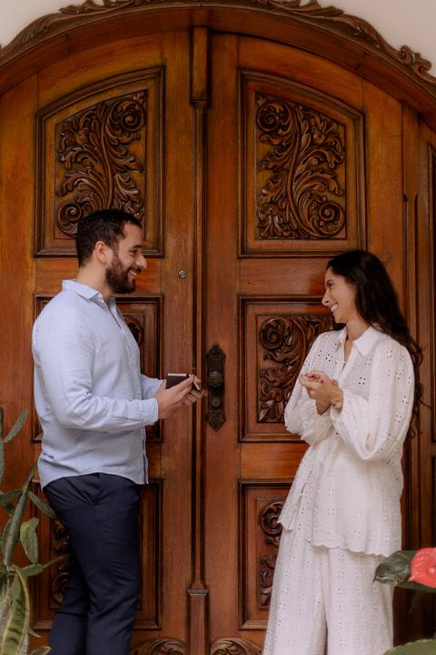 pedido de casamento em ensaio'