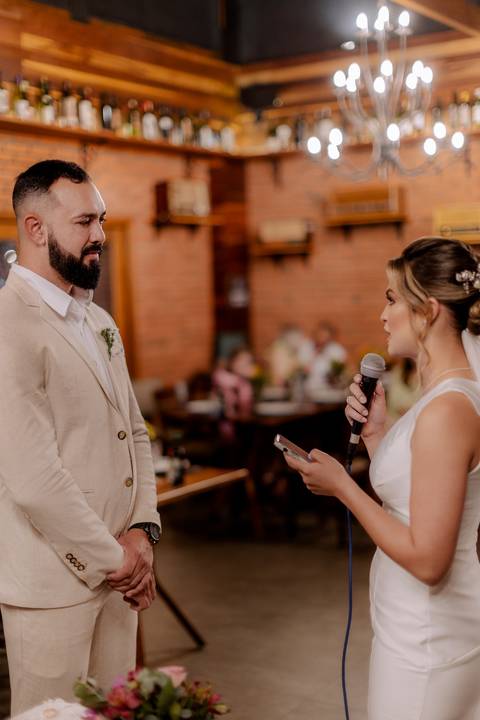 Troca de votos dos noivos'