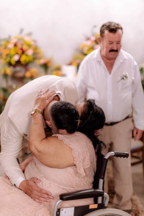 Cumprimento dos noivos pós cerimonia '