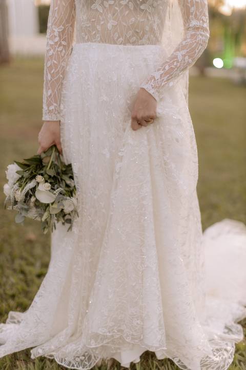 vestido de noiva bordado'