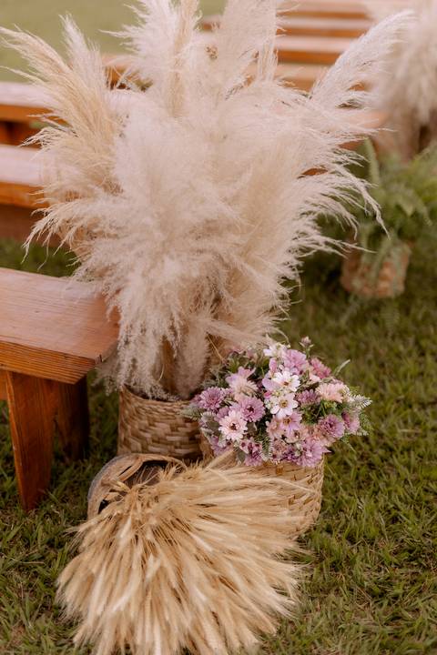 decoração  de casamento de dia no campo'