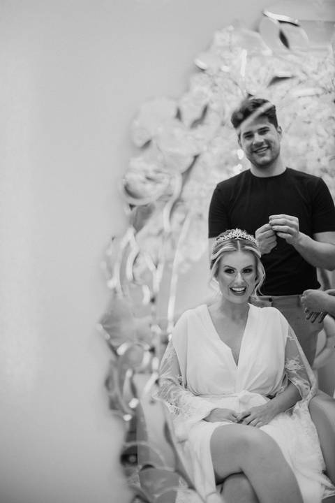 making of da noiva em salão de beleza'