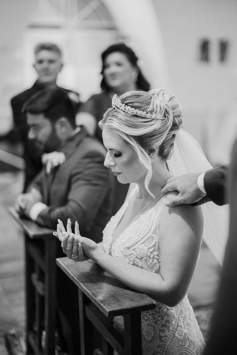 benção em casamento na igreja'