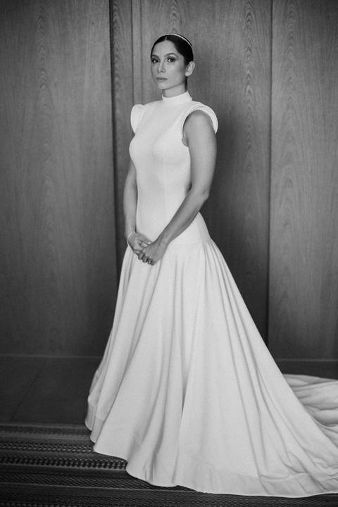 noiva com estilo minimalista'