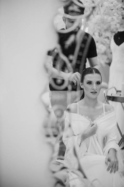 making of da noiva em salão de beleza'