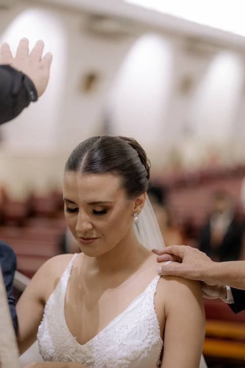 benção dos pais em casamento na igreja'