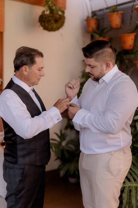 making of do noivo com seu pai '