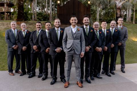 padrinhos para casamento de dia ao ar livre'