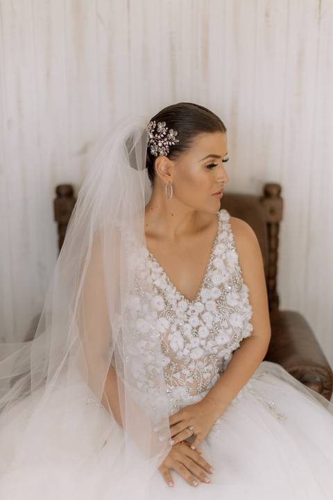 Inspiração de retrato de noiva'