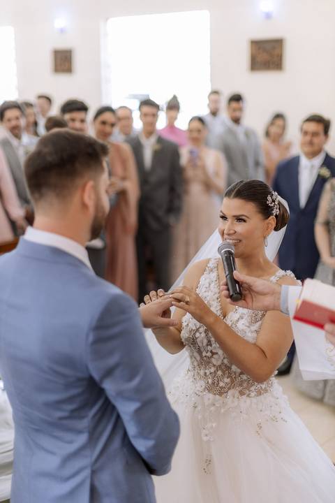 troca das alianças'