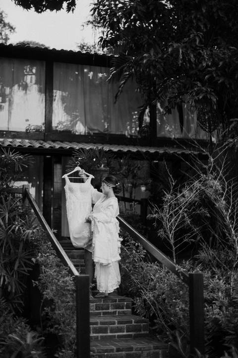 Inspiração de retrato de noiva no making of'