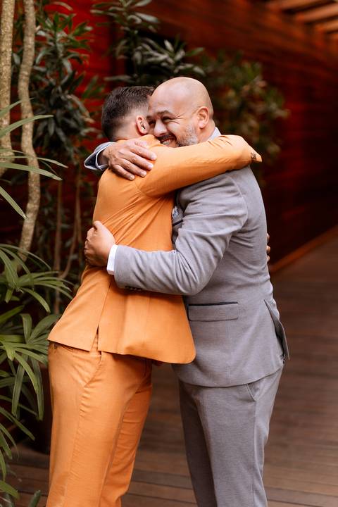 Making of do noivo se arrumando com seu pai'