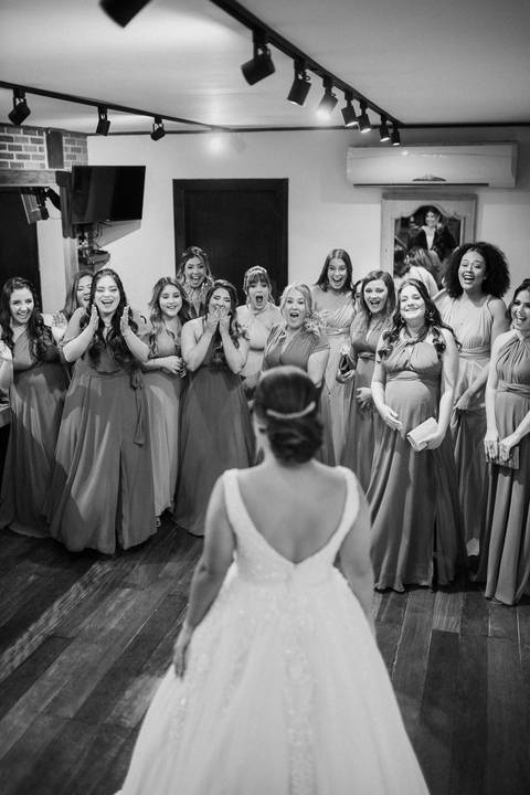 First look com as madrinhas '