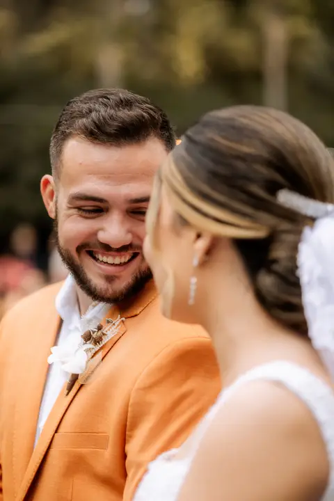 Noivos se encontrando'