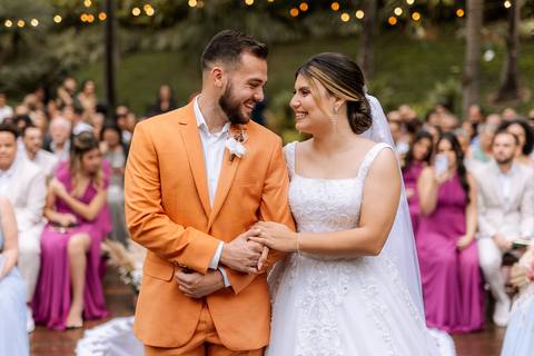 Noivos se encontrando'