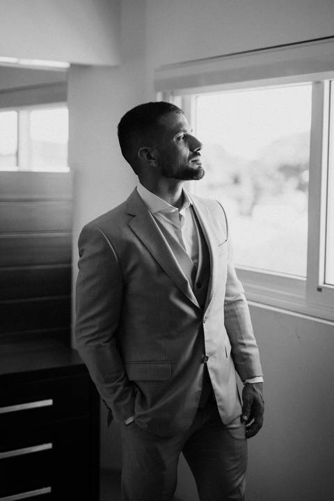 Inspiração de retrato para noivo '