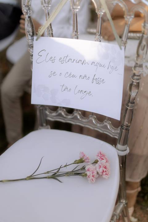 detalhe especiais na cerimonia  '