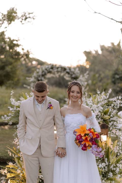 Ensaio pós cerimonia ao ar livre
'