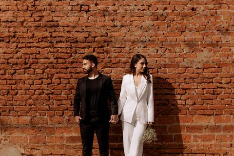 ensaio de casal leve e minimalista'