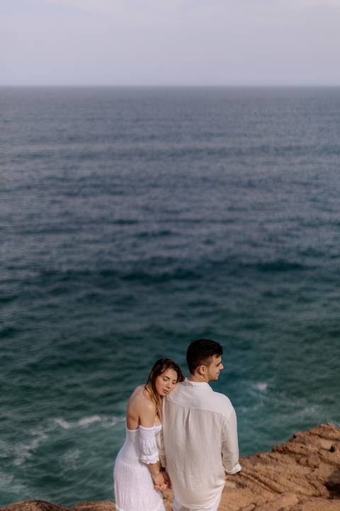 ensaio pré casamento na praia'