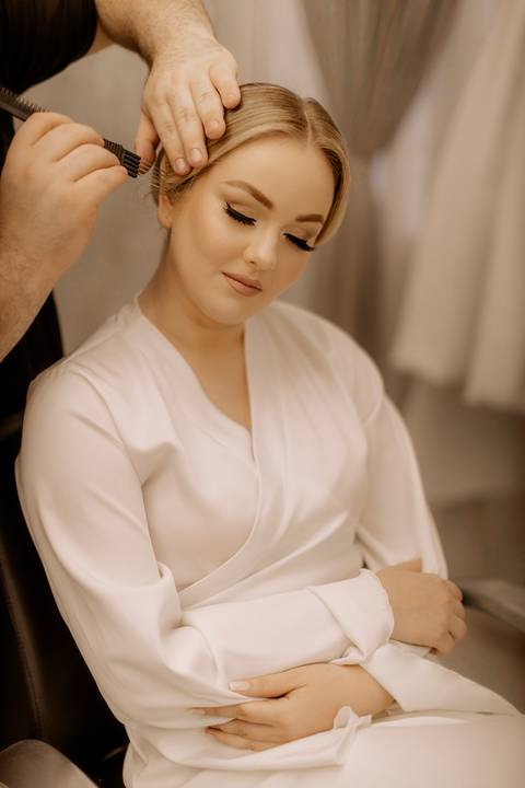 inspiração de retrato de noiva  no making of'