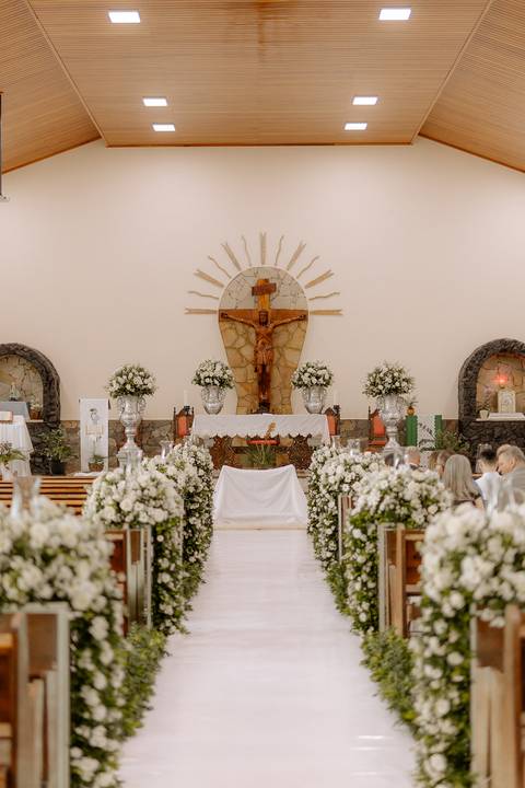 Casamento na igreja, inspiração de decoração '