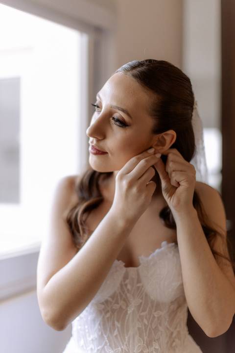 inspiração de retrato de noiva  no making of'