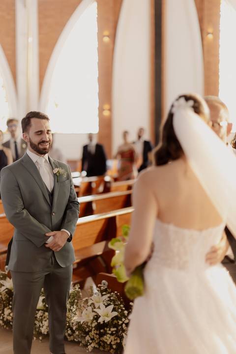 encontro dos noivos na igreja '