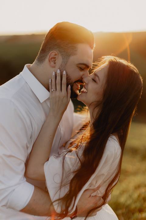 momento descontraído de casal '