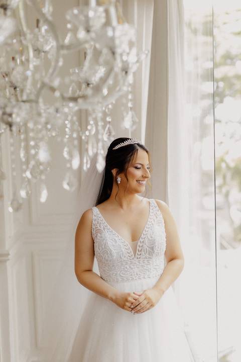 inspiração de retrato de noiva  no making of'