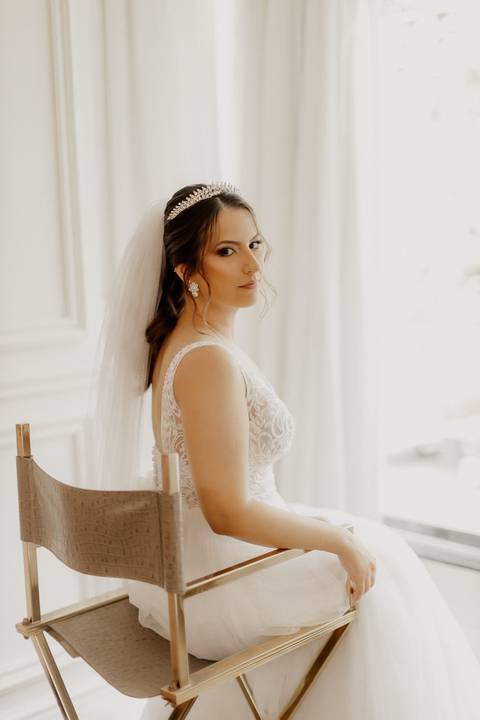 inspiração de retrato de noiva  no making of'