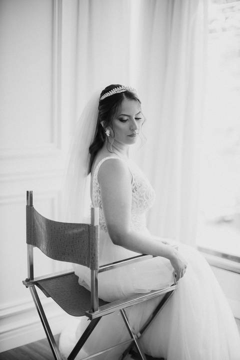 inspiração de retrato de noiva  no making of'