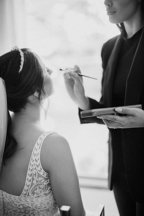 inspiração de retrato de noiva  no making of'