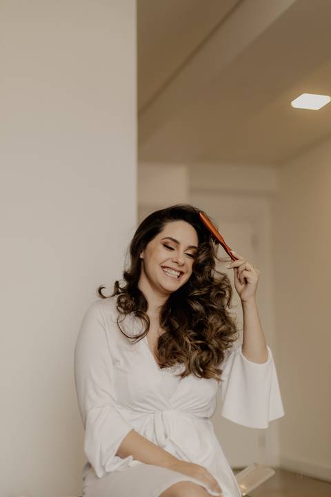 inspiração de retrato de noiva  no making of'