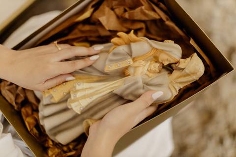 Noiva emocionada em making of '