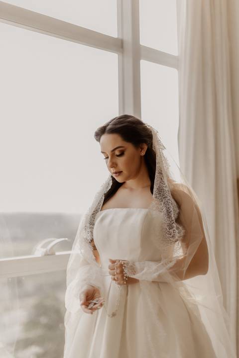 inspiração de retrato de noiva  no making of'