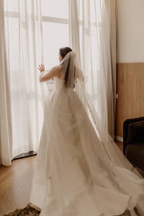 inspiração de retrato de noiva  no making of'