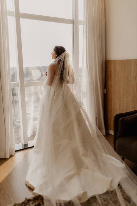 inspiração de retrato de noiva  no making of'