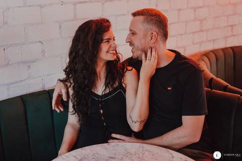 Ensaio Pré Wedding em um Café'