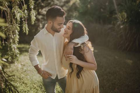 Dica de look para ensaio de casal no campo '