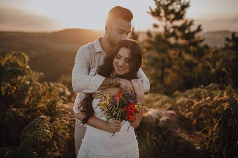 Dica de foto no pôr do sol para casais '